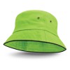Bright Green Black Trim Bucket Hats